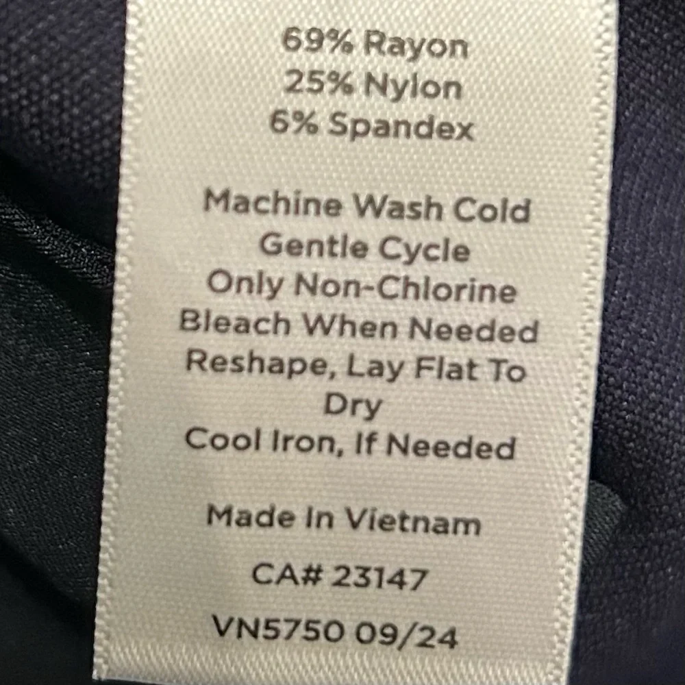 Talbots Providence Flare Pants Women’s Size 18W Stretch Herringbone Knit Navy